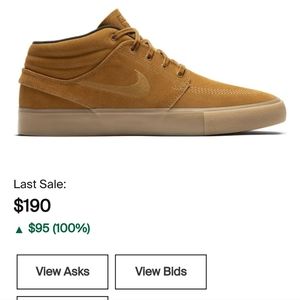 Nike Mid Brown Suede Stefon Janoski Nike SB Shoes.  Size 11
